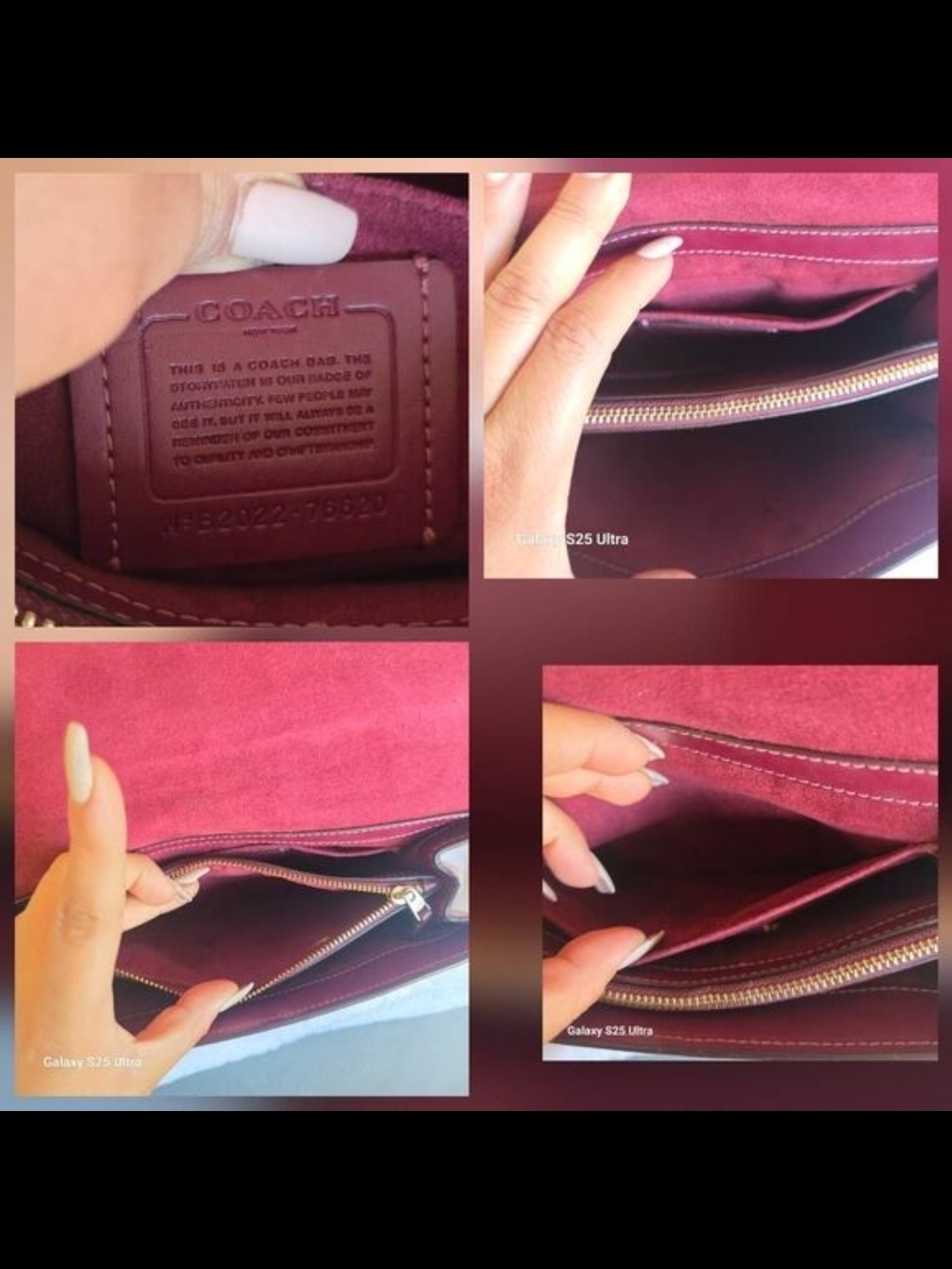 Pink Leather Top-Handle COACH Crossbody Bag - Picture 5 of 6